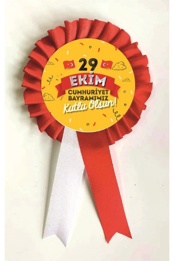 yıldızkurdelaankara 29 Ekim Cumhuriyet Bayramı Kutlu Olsun Saten Kokart 10 Adet
