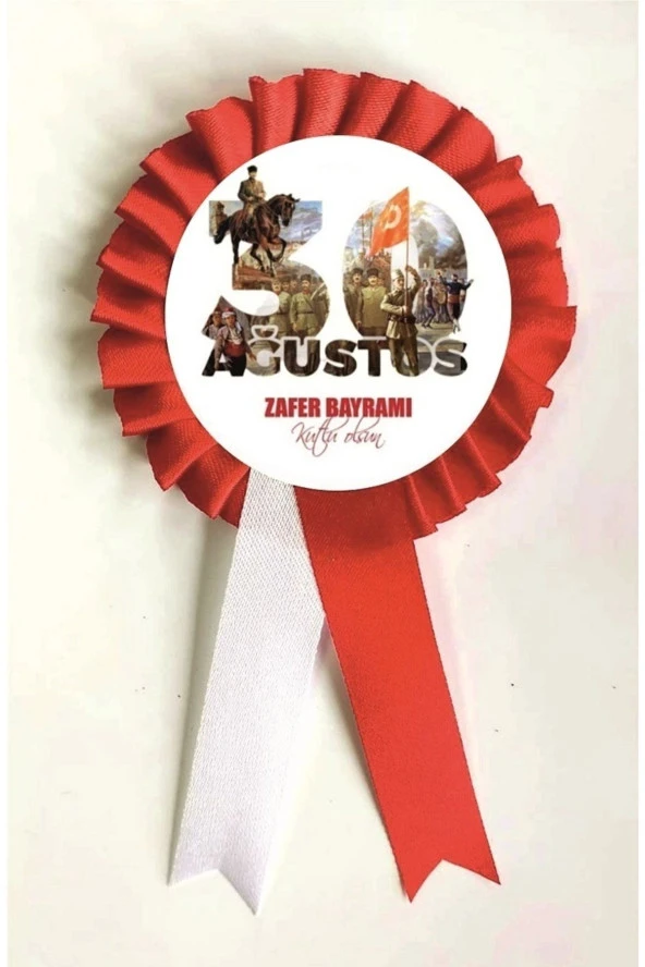 yıldızkurdelaankara 30 Agustos Zafer Bayramı Kutlu Olsun Saten Kokart 10 Adet ürün görseli