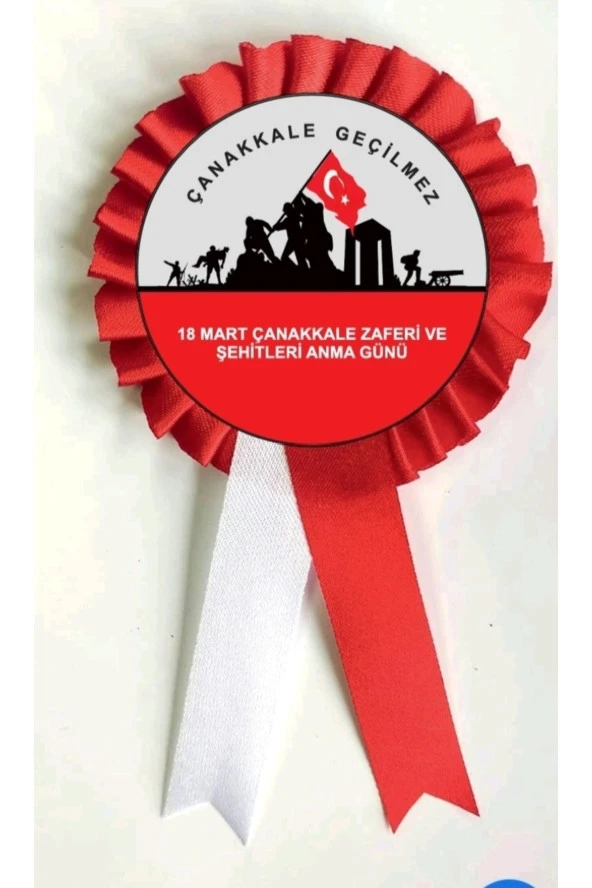 yıldızkurdelaankara 18 Mart Çanakkale Zaferi Saten Kokart 10 Adet