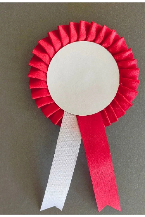 yıldızkurdelaankara Kırmızı Beyaz Boş Baskılı Kokart Iğneli (50ADET)