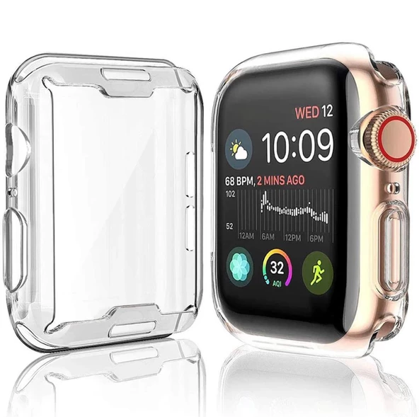Apple Watch 7 8 45MM Uyumlu Kasa ve Ekran Koruyucu 360 Koruma Yumuşak Silikon - 3