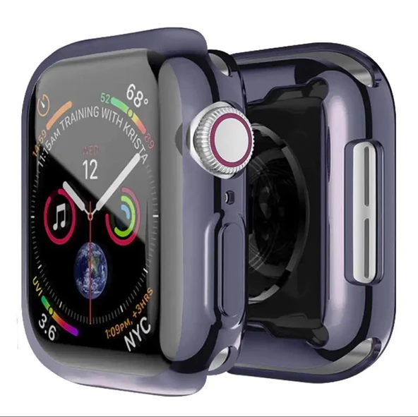 Apple Watch 7 8 45MM Uyumlu Kasa ve Ekran Koruyucu 360 Koruma Yumuşak Silikon - 7