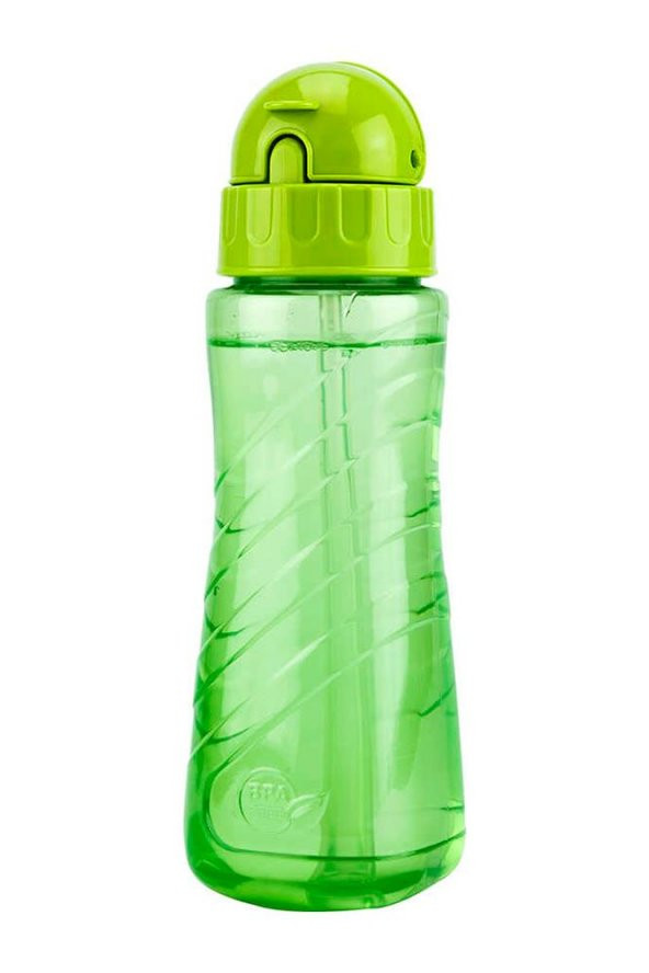 Matara 500 ml Yeşil 1 Adet Plastik Su Matarası 500 cc Pipetli Suluk Okul Suluğu - 2