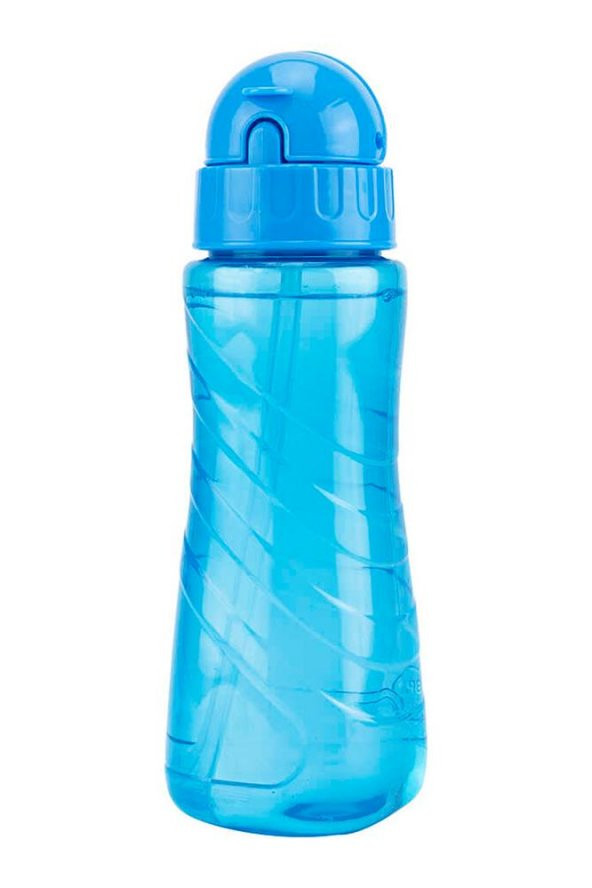 Matara 500 ml Mavi 1 Adet Plastik Su Matarası 500 cc Pipetli Suluk Okul Suluğu - 2