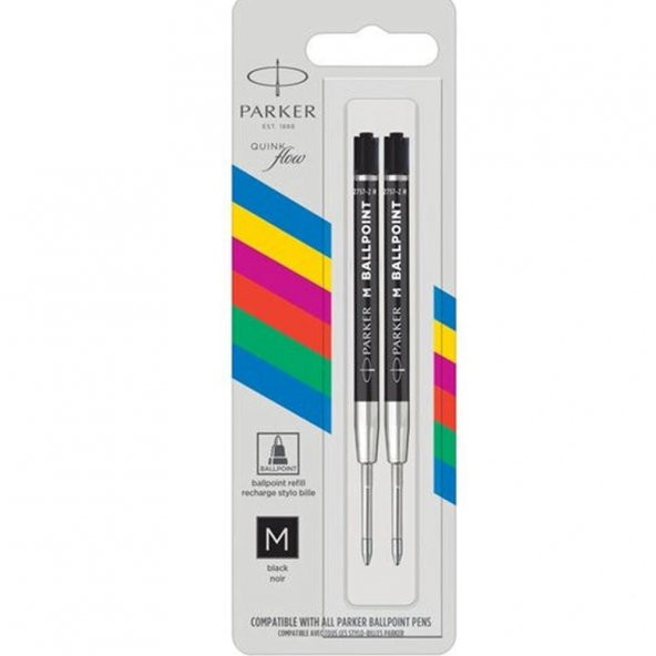 Parker Ekonomik Tükenmez Refill 2 Li Bls, M Uç, Siyah