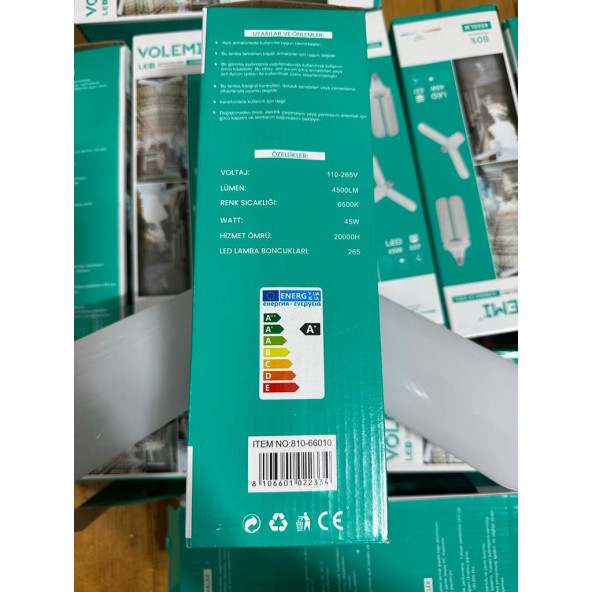 led katlanır tasaruflu 3 kanat ampul lamba - 2
