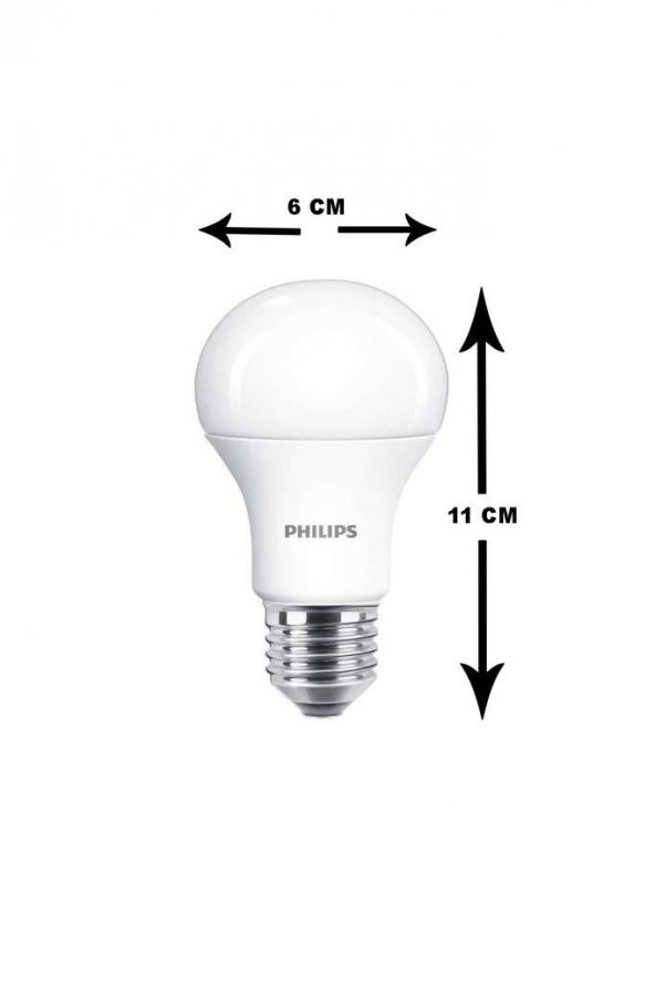 Philips 8W (60W) Led Ampul Beyaz 6500K E27 (5 Adet) Tasarruflu Lamba - 2