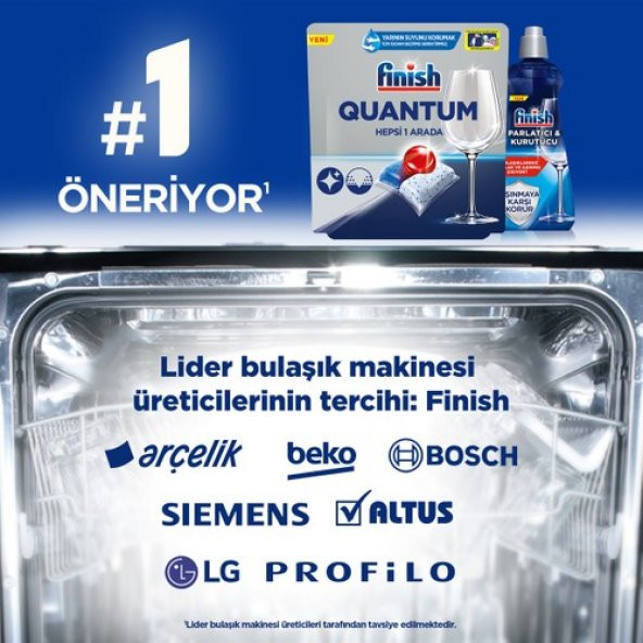 Finish Quantum Hepsi 1 Arada Bulaşık Makinesi Deterjanı 15 Tablet - 6