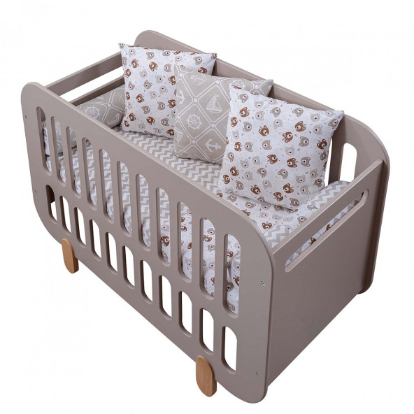 Setay Beşik, Parden MDF Beşik - Kahve - 2