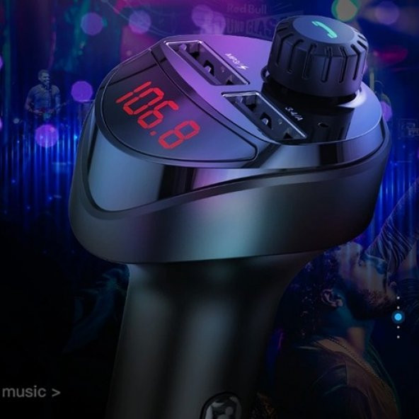 Kuulaa Bluetooth Aktarım Mp3 Araç Kiti Dual USB Araç Şarjı AL-32034 - 3