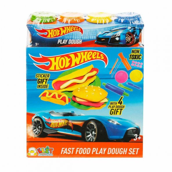 Hot Wheels Fast Food-4 lü Oyun Hamuru Seti