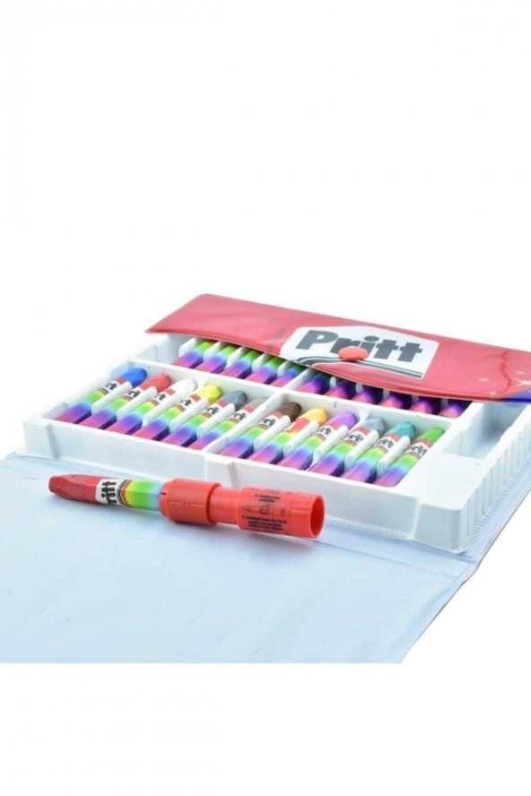 24 Lü Pastel Boya Çantalı Pastel 24 Renk Tutacak+kalemtraş - 3