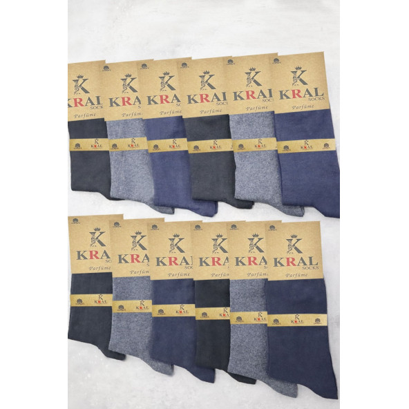 Kral 12li Yazlık Penye Erkek Orta Uzun Çorap Parfümlü - 2