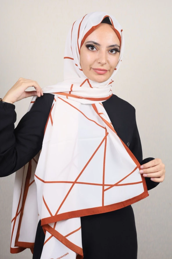Moda Kaşmir Turuncu Serisi Medine İpeği Şal - Renk-08 -21