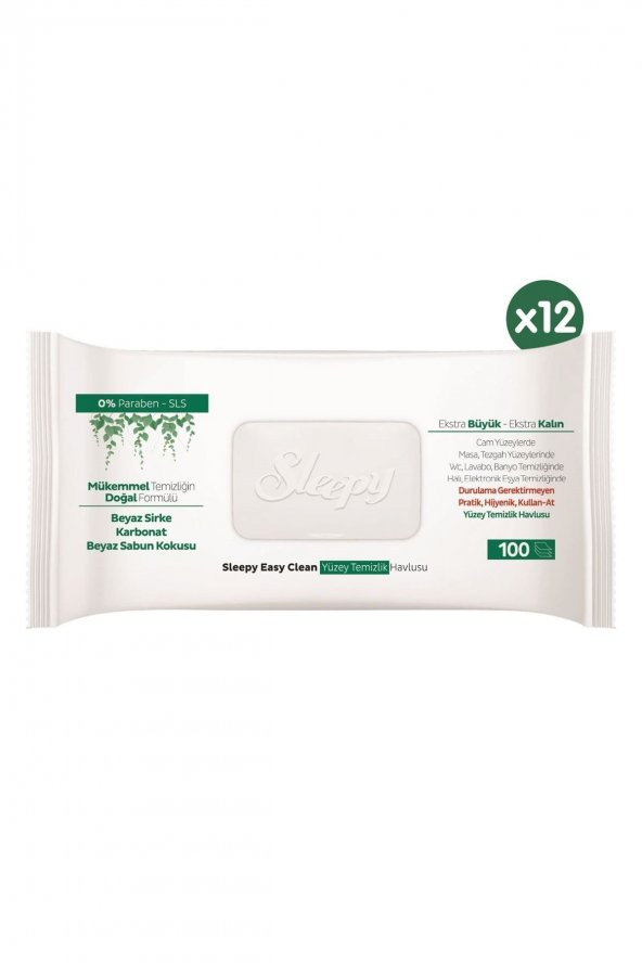 Sleepy Easy Clean Yüzey Temizlik Havlusu 12x100 (1200 Yaprak) - 2