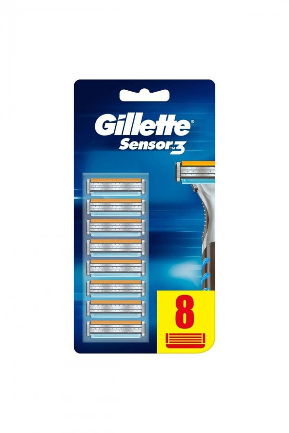 Gillette   Sensor3 Yedek Tıraş Bıçağı 8li