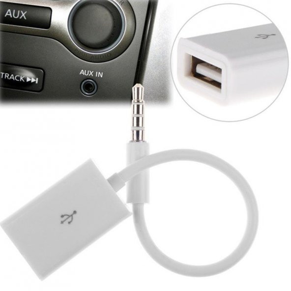 USB TO AUX KABLO STEREO DİŞİ SES 3.5MM MP3 PLAYER TELEFON OTG KULAKLIK - 4