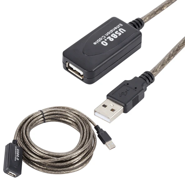 TriLine 10 Metre USB2.0 Sinyal Güçlendirici Profesyonel Çipli Usb Extension Uzatma Kablosu - 2