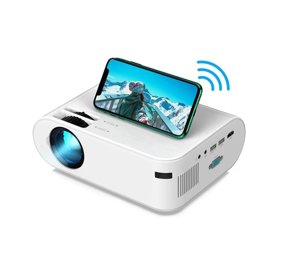 TriLine P62 Full HD Destekli Wifi & iOS & Android Cep Tel Yansıtma Mini Projeksiyon Cihazı