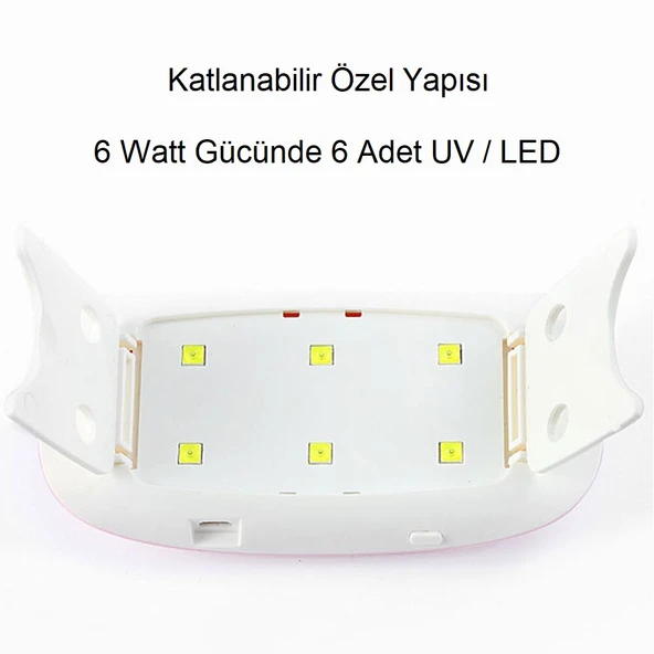 TriLine Sun Mini 6 Watt Usb UV LED Tırnak Oje Kurutma Makinesi - Resim 4