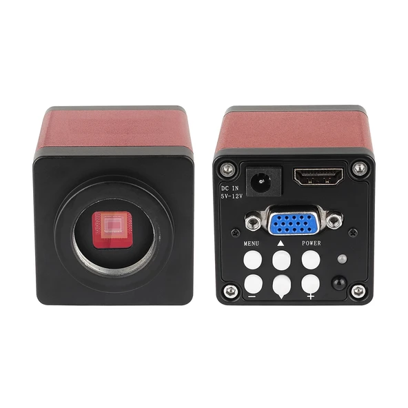 TriLine 13MP HD 60F/S Endüstriyel Mikroskop Kamera 130XC Montaj Lensi 56 LED Halka Işık - 4