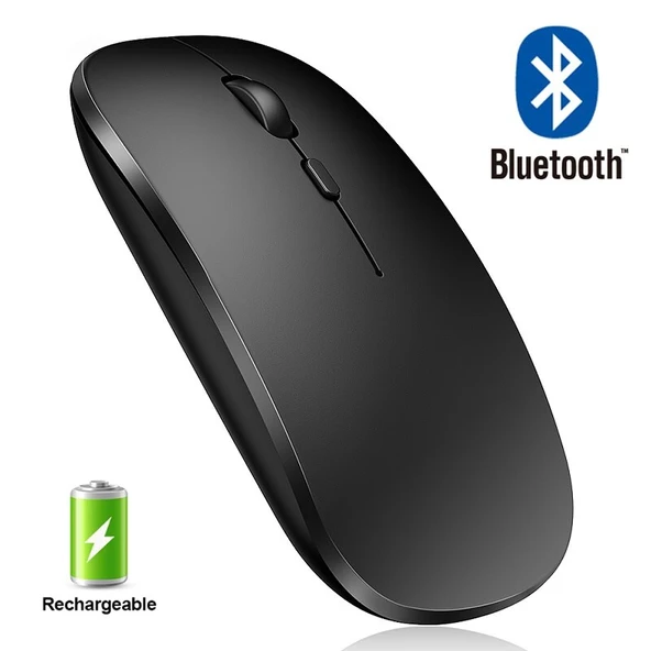 TriLine Bluetooth Şarjlı  2.4Ghz Kablosuz Mouse Sessiz Tıklama ürün görseli 1