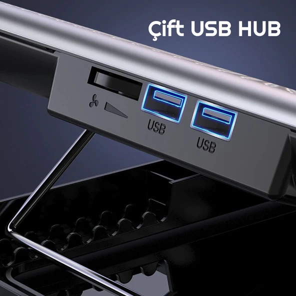 TriLine IceCoorel Alimünyum Hız Ayarlı Notebook Soğutucu Ergonomik Stand - Resim 9