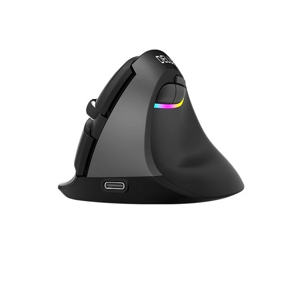 Delux M618 Mini Bluetooth 4.0+ 2.4G Ergonomik Şarjlı Sessiz RGB Mouse ürün görseli 1