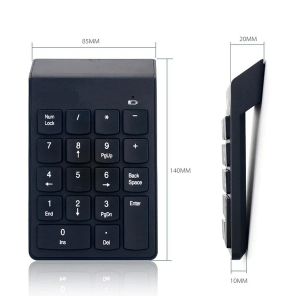 TriLine 2.4Ghz Kablosuz Nümerik Klavye Wireless Numpad - Resim 4