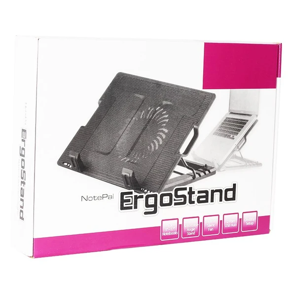 TriLine Işıklı Notebook Soğutucu Fan 5 Kademeli Stand NB339 - Resim 4
