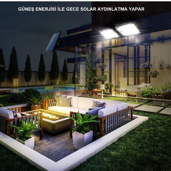 TriLine 120 LED Solar Lamba 20W Güneş Enerjili Aydınlatma - Resim 7