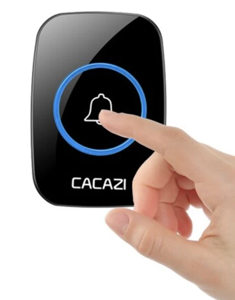 Cacazi 2 Alıcılı Kablosuz Uzaktan Kumandalı LED Kapı Zili - Resim 5