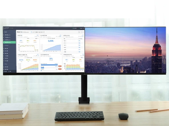 TriLine LCD Monıtör 2Li LED TV Full Hareketli Çelik Masa Tutucu - 3