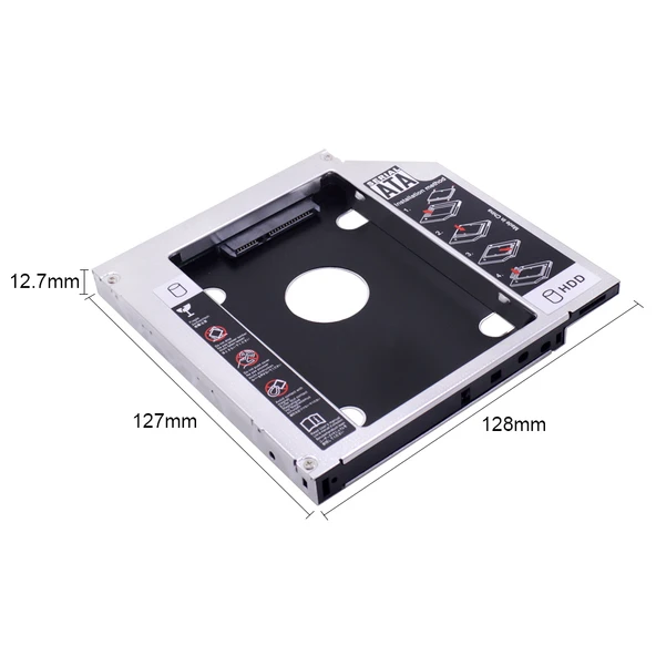 TriLine 12.7mm Cady SSD SATA Harddisk Kutu Notebook HDD Kızak - 4