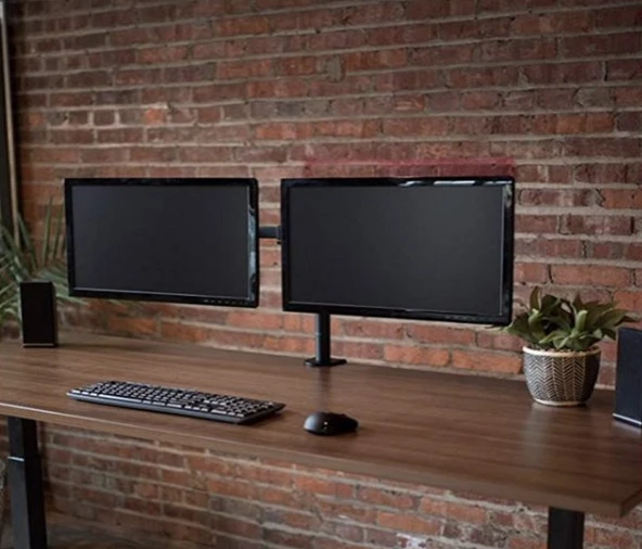 TriLine LCD Monıtör 2Li LED TV Full Hareketli Çelik Masa Tutucu - 11