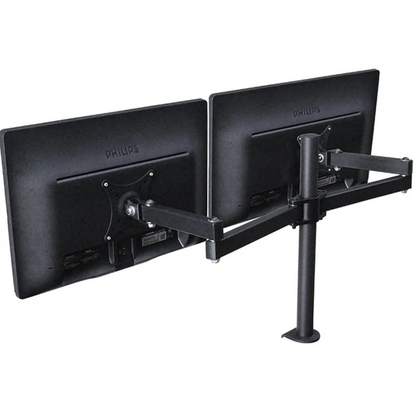 TriLine LCD Monıtör 2Li LED TV Full Hareketli Çelik Masa Tutucu