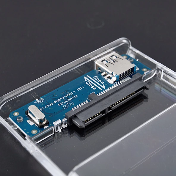 TriLine Şeffaf 2.5" Sata SSD Usb 3.0 Harici Slim Harddisk Kutusu - 4