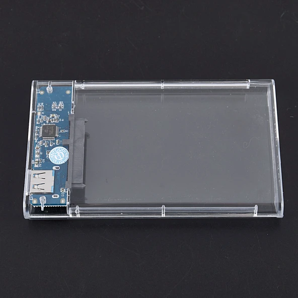 TriLine Şeffaf 2.5" Sata SSD Usb 3.0 Harici Slim Harddisk Kutusu - 2