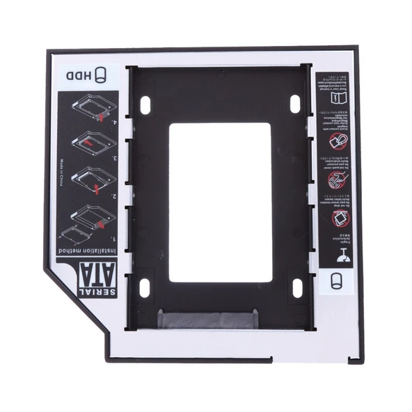 TriLine 9.5mm Cady SSD SATA Harddisk Kutu Notebook HDD Kızak - Resim 3