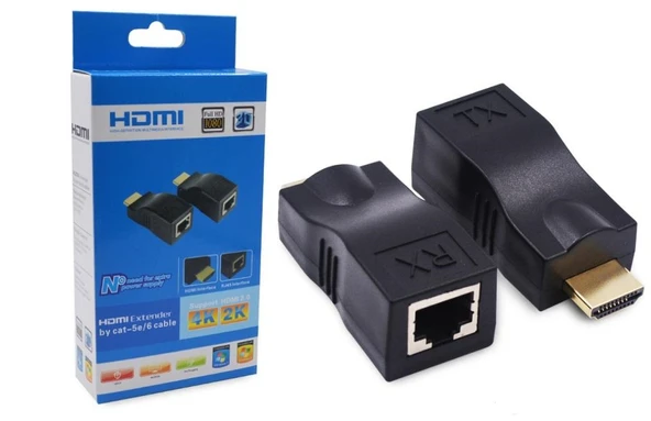 TriLine Hdmi Extender 30 Metre Uzatma Adaptörü Cat5 Cat6 - Resim 5