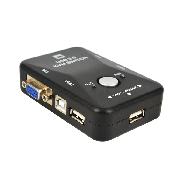 TriLine 2 Port Usb Kvm Switch 2PC Tek Monitör Kontrol