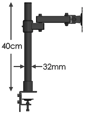 TriLine LCD Monitör LED TV Full Hareketli Çelik Masa Tutucu ürün görseli 1