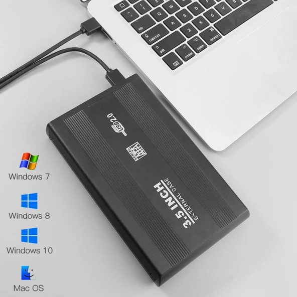 TriLine 3.5" Sata SSD Usb 2.0 Harici Harddisk Kutusu Alüminyum - 6