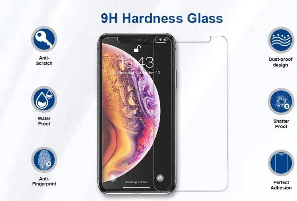 Apple iPhone XS Max Kırılmaz Cam Ekran Koruyucu Temperli Cam