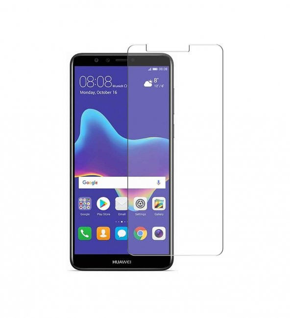 Huawei Y9 2018 Kırılmaz Cam Ekran Koruyucu Temperli Cam