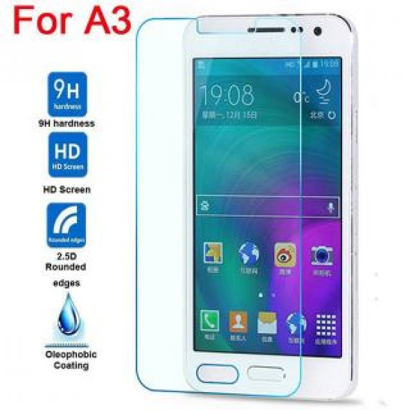 Samsung Galaxy A3 Kırılmaz Cam Ekran Koruyucu Temperli Cam