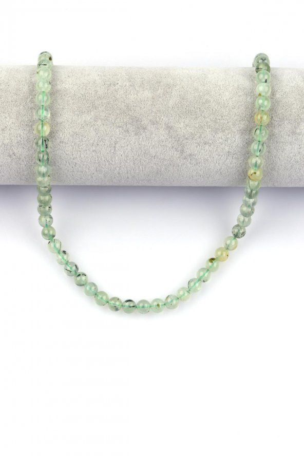 Prehnite Doğal Taş Dizi 6 mm Küre Kesim - Resim 2