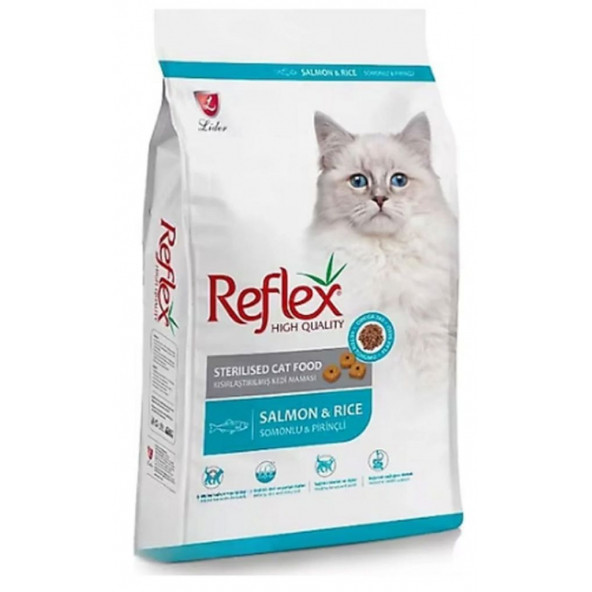 Reflex Sterilised Salmon&Rice Somonlu&Pirinçli Sterilased (Kısırlaştırılmış) Kedi Maması 2 kg