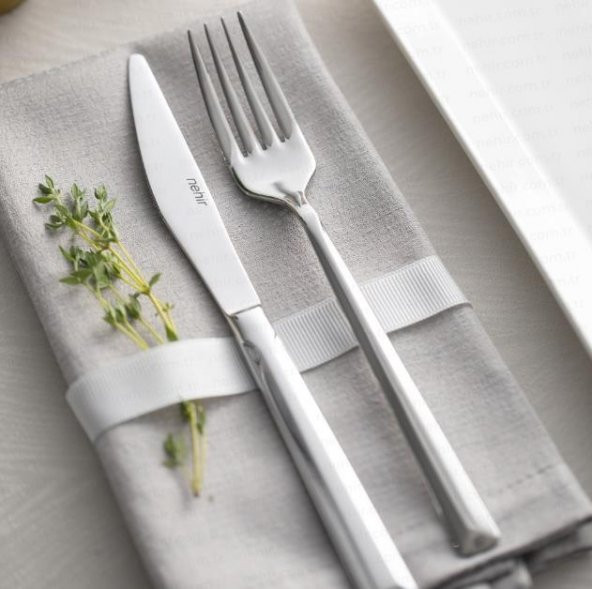 Nehir Milano Sade 72 Parça Kutulu Çatal Kaşık Bıçak Seti - 3