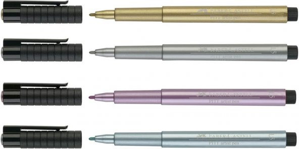 Faber Castell Pitt Artistpen Kaligrafi Kalemi Metalik 5110167304000 - Resim 3